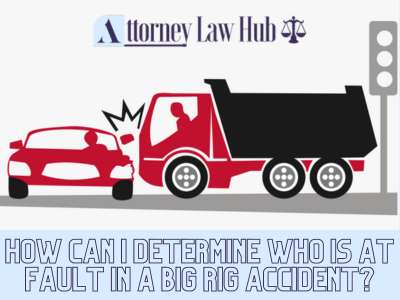 How can I determine who is at fault in a big rig accident