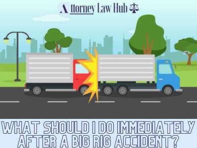 What should I do immediately after a big rig accident